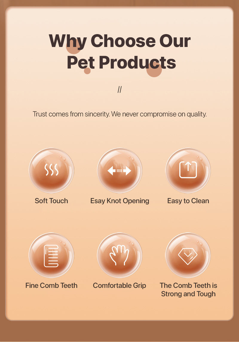 Wooden Handle Pet Comb