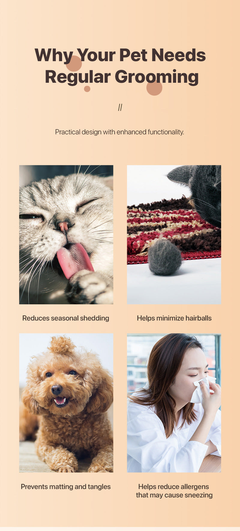 Wooden Handle Pet Comb