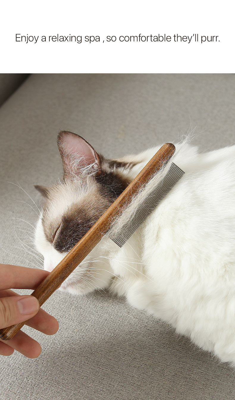 Wooden Handle Pet Comb