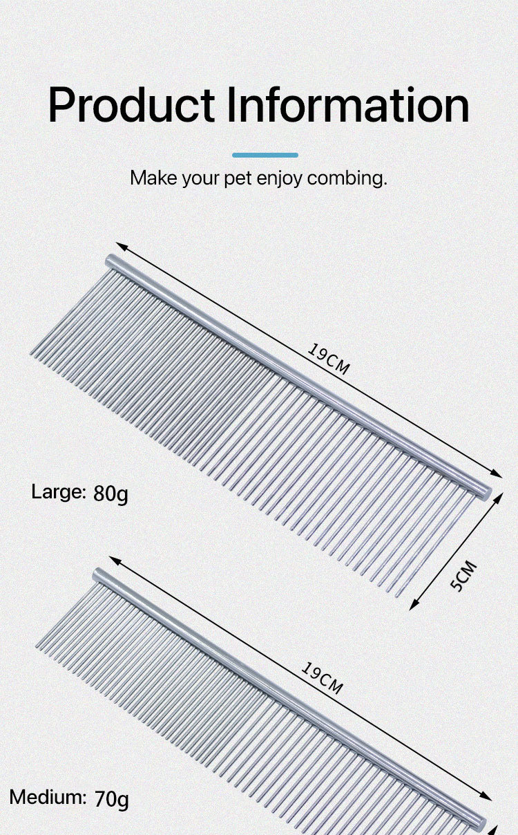 Stainless Steel Grooming Comb
